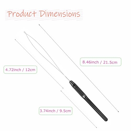 Hair Extension Loop Needle Threader 10 Pcs Pulling Hook Tool
