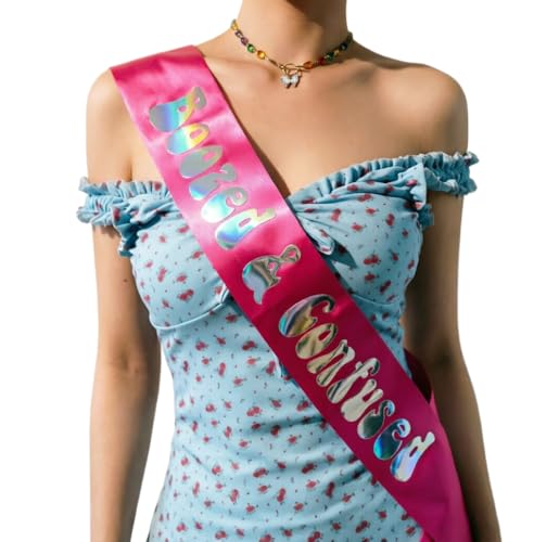 Boozed & Confused Sash for Bachelorette Party - Retro 70s Design
