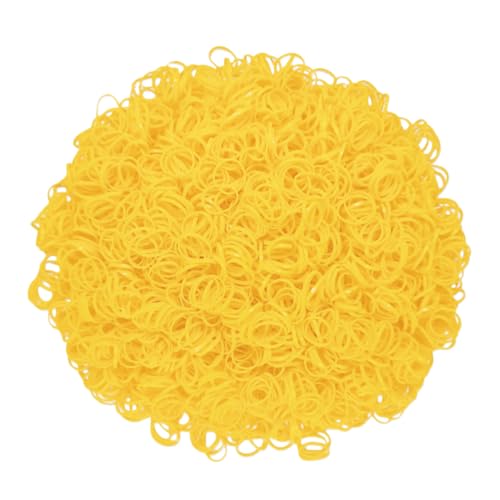 Ezepeo 3200 Pcs Yellow Mini Hair Rubber Bands Tiny Soft Hair Ties for Girls