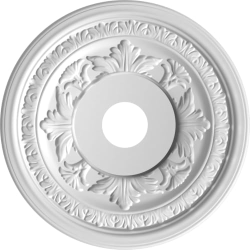 Ekena Millwork 19-inch OD Satin Smokey Beige Ceiling Medallion for Canopies