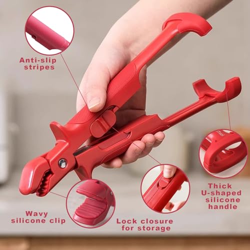 2-in-1 Silicone Anti-Scald Hot Plate Gripper Tongs - Safe & Easy Use
