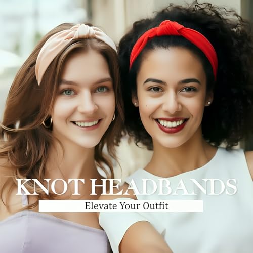 Esitrormi 6-Piece Velvet Knotted Headbands Non-Slip Hair Accessories