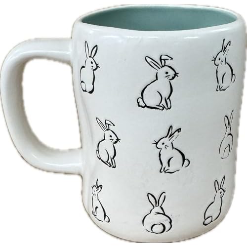Rae Dunn by Magenta Coffee Mug Spring Has Sprung with Blue Interior