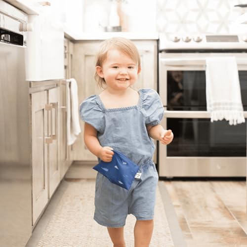 Tiny Twinkle Reusable Snack Bags for Kids - 3 Pack Eco-Friendly Pouches