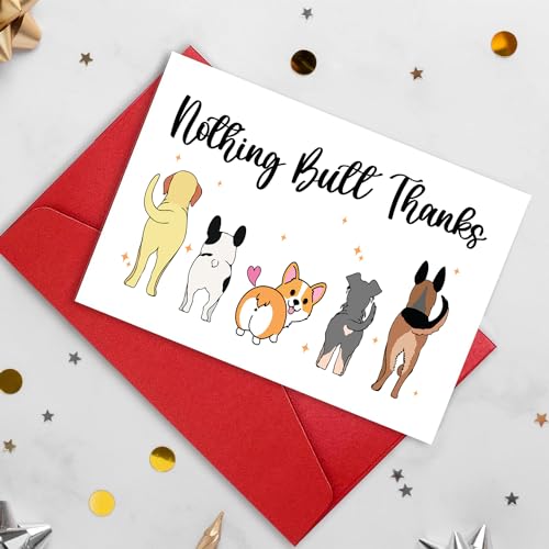 Cute Dog Thank You Card - Funny Appreciation Gift for Friends & Teachers