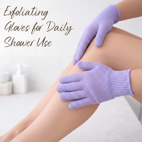 Fundrem Exfoliating Bath Shower Gloves 12 Pcs Body Scrub Mittens
