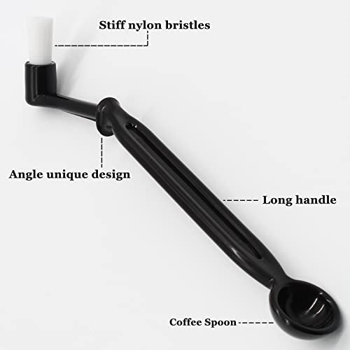 Coffee Cleaning Brush Set - 5 Pack Wood & Nylon Brushes