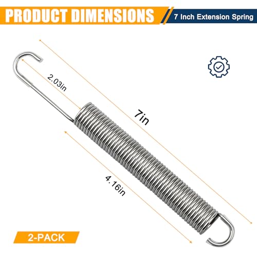 7-Inch Recliner Sofa Mechanism Spring Replacement - 2-Pack