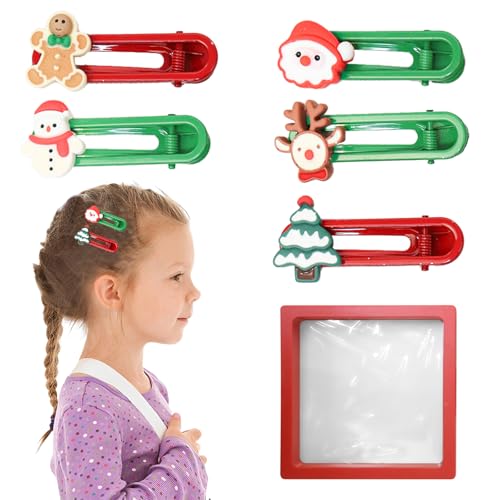 SEMSOIIO 5-Piece Cute Metal Hair Clips Set for Women and Girls