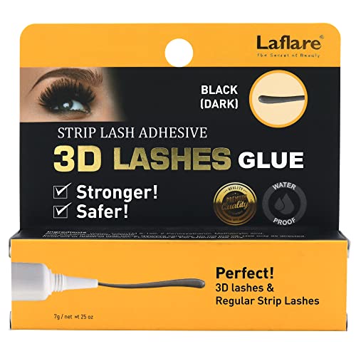 Laflare Waterproof Strip Lash Adhesive Glue - Black 0.25 oz