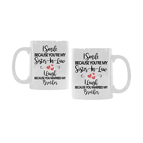 Funny Sister-in-Law Coffee Mug - 11oz Ceramic Gift for Friends and Family