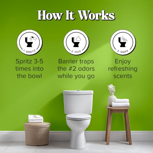 Poo-Pourri Before-You-Go Toilet Spray Bamboo Rain 2 Fl Oz - Refillable Odor Eliminator