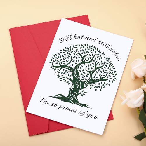 KINMES Sobriety Greeting Card - Funny Encouragement Gift for Recovery