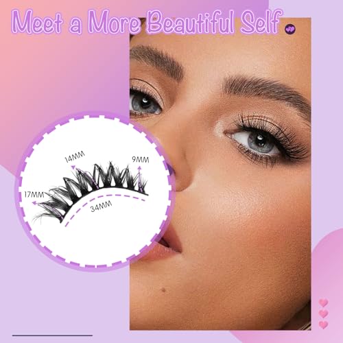 Klfoho 10 Pairs Wispy Cat Eye False Eyelashes Wet Look Manga Lashes