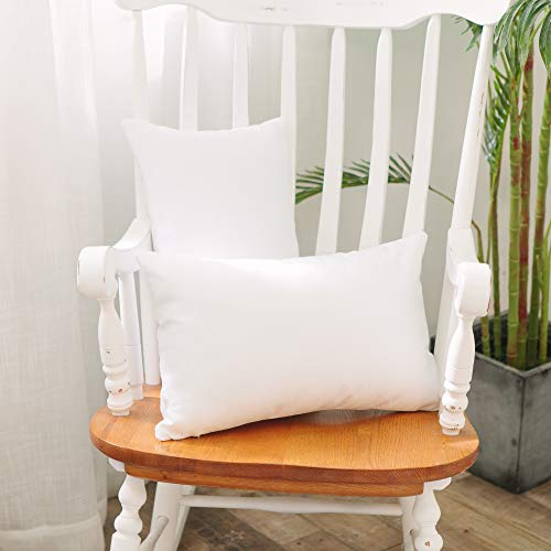 Pure White Decorative Throw Pillow Cover 12" x 20" with Zipper