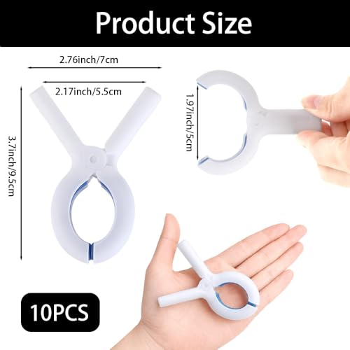 QmutGUiL Beach Towel Clips for Chairs - 10 Pack, White Heavy-Duty Clips