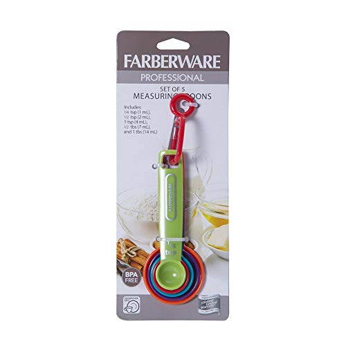 Farberware Professional Plastic Measuring Spoons Set of 5 - Kitchen Utensils