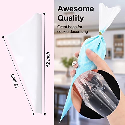 Tamodan 12 Inch Disposable Piping Bags Set - 100 Count for Pastry & Icing