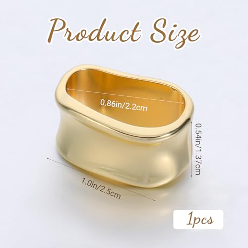Gold Scarf Ring for Women - Elegant Silk Shawl Slide Accessory