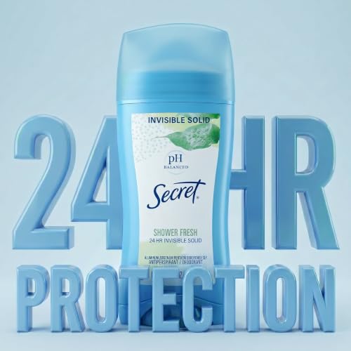 Secret Antiperspirant and Deodorant for Women, Invisible Solid, Shower Fresh, 2.6 oz
