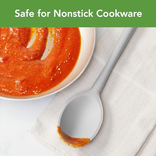 Tovolo Oyster Gray Flex Core Silicone Deep Spoon - Heat Resistant & Nonstick