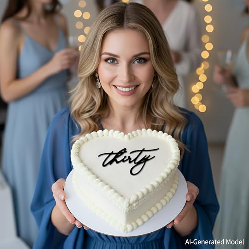 Acrylic 'Thirty' Cake Topper for 30th Birthday Celebrations