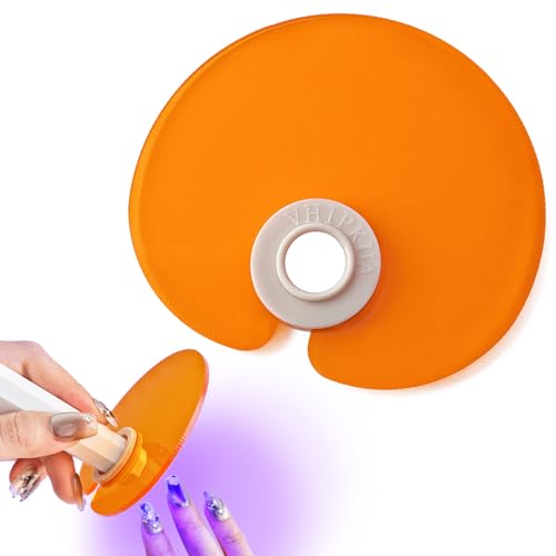 VHIPKUA Nail Lamp UV Shield Cover for Gel Nails with Universal Silicone Grip