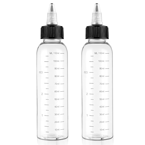 Hair Oil Applicator Bottle 2-Pack - 4 oz Plastic Root Comb Dispenser