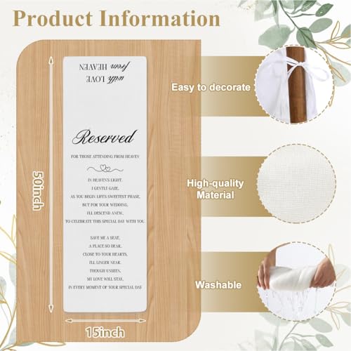 In Loving Memory Wedding Chair Sign - 15x50 Inch Memorial Reserved Seat