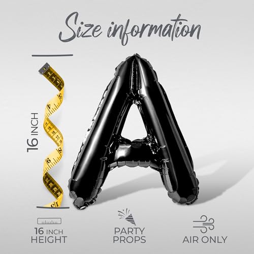 Rip To Her Last Name 16 Inch Black Foil Letter Balloon Banner