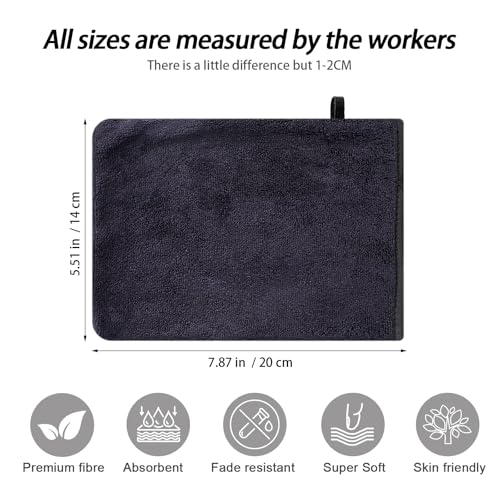 PHOGARY 6 Pack Microfiber Shower Gloves & Makeup Remover Mitts