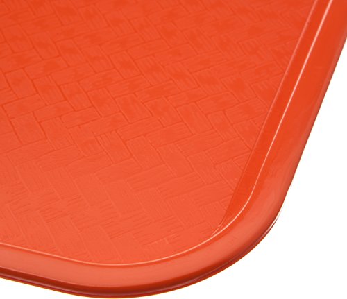 Cafeteria Fast Food Tray - 12" x 16" Stackable Orange, 24 Count