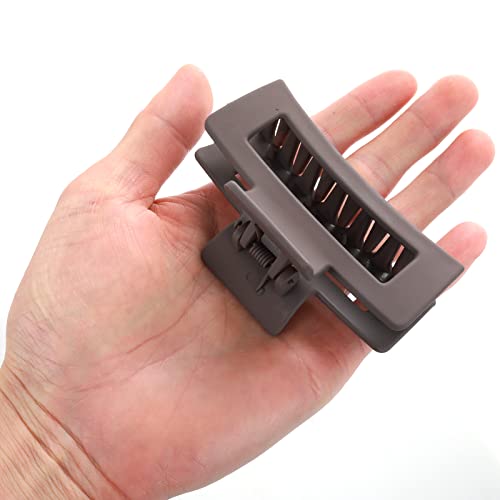 WLLHYF Square Hair Claw Clips 2-Piece Set Matte Non-Slip 3.5 Inch