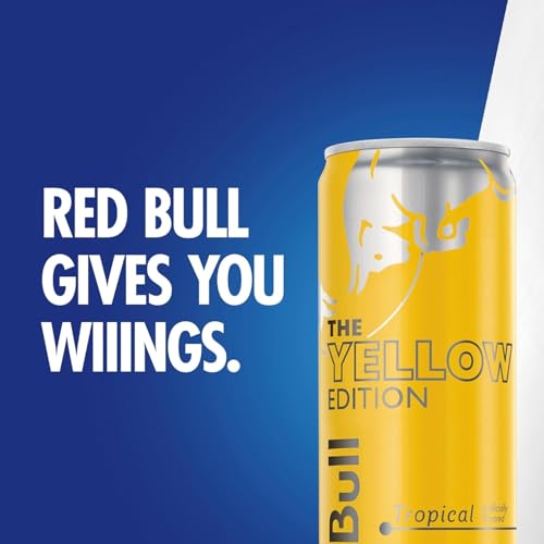 Red Bull Yellow Edition Energy Drink, Tropical, 8.4 Fl Oz (8 Pack)