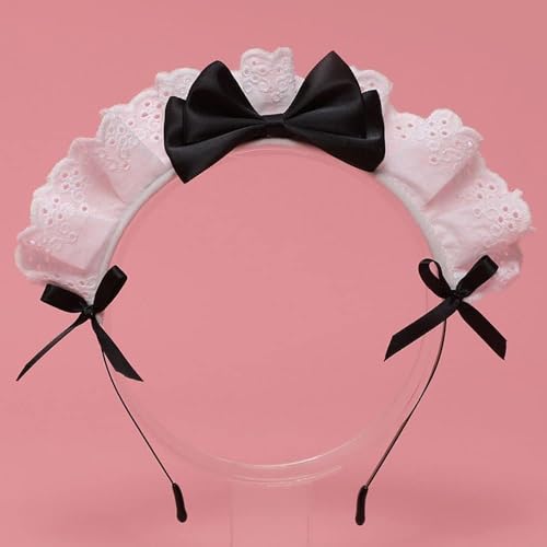 Lolita Lace Bow Headband Maid Anime Cosplay Hair Band