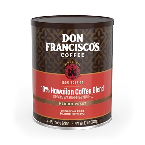 Don Francisco's Hawaiian Blend Ground Coffee, Medium Roast, 10 oz Can