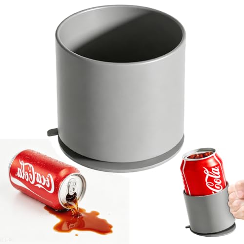 NovoLido Anti-Spill Suction Cup Holder for Desks and Gaming Tables - Gray