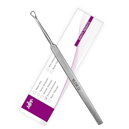 MJW Stainless Steel Ear Wax Removal Tool - Reusable Ear Curette