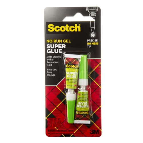 Scotch Super Glue Gel 2-Pack, 0.7 oz - Fast-Drying Adhesive