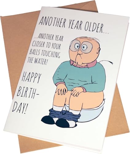 Funny Birthday Card for Men - Rude Humor Gag Gift