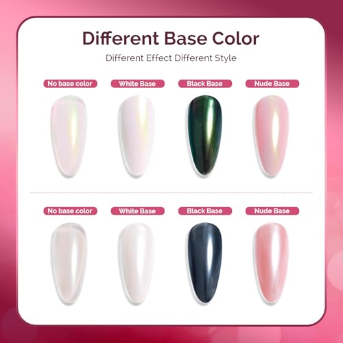 MelodySusie Chrome Nail Powder Set 2Pcs Pearl Aurora Pigment