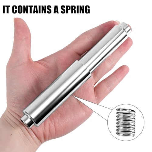 Toilet Paper Holder Replacement Spring Rod - 2 Pack Universal Roller Insert