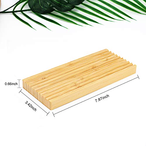 Eco-Friendly Bamboo Soap Dish - Stylish Wooden Holder for Bathroom & Kitchen