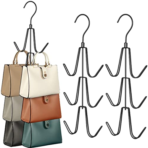 TOPIA HANGER Black Purse Organizer Hooks - 2-Pack Handbag Storage