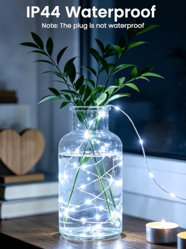 Fairy Lights 165FT 500 LEDs Plug-in String Lights Cool White - 2 Pack