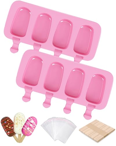 Ouddy Life Pink Silicone Popsicle Molds Set of 2 - Multi-Use