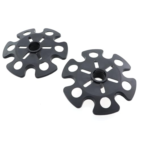 2PCS Trekking Pole Snow Baskets Universal Accessories for Walking Sticks Anti Sink Tips Horseshoe Foot Plastic Protectors and Replacement Tips for Trekking Poles in Black