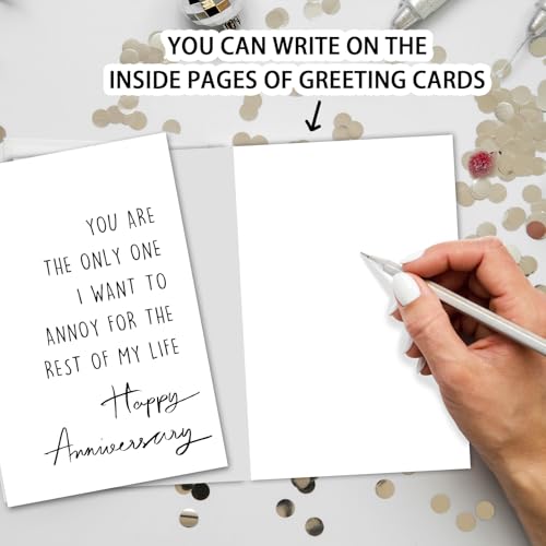 Funny Anniversary Card for Couple - Witty 'Annoy You Forever' Greeting
