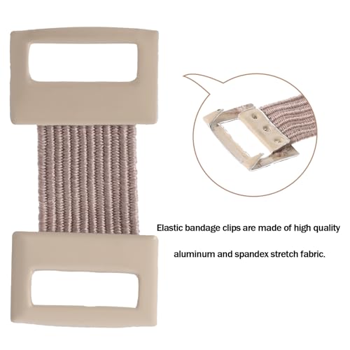 100pcs Ace Bandage Clips Skin Color Elastic Bandage Clips Stretch Metal Clips Durable & Replaceable Wrap Clips for Secure Fastening,Adhesive Bandages for Various Types Bandages