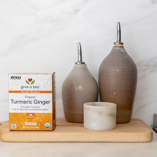 Organic Turmeric Ginger Tea - Caffeine-Free, 24 Bags - NOW Foods